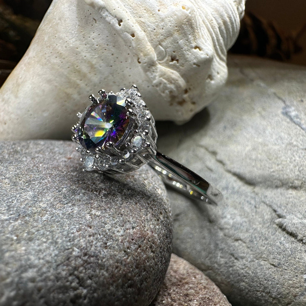 Honoria Mystic Topaz Engagement Ring