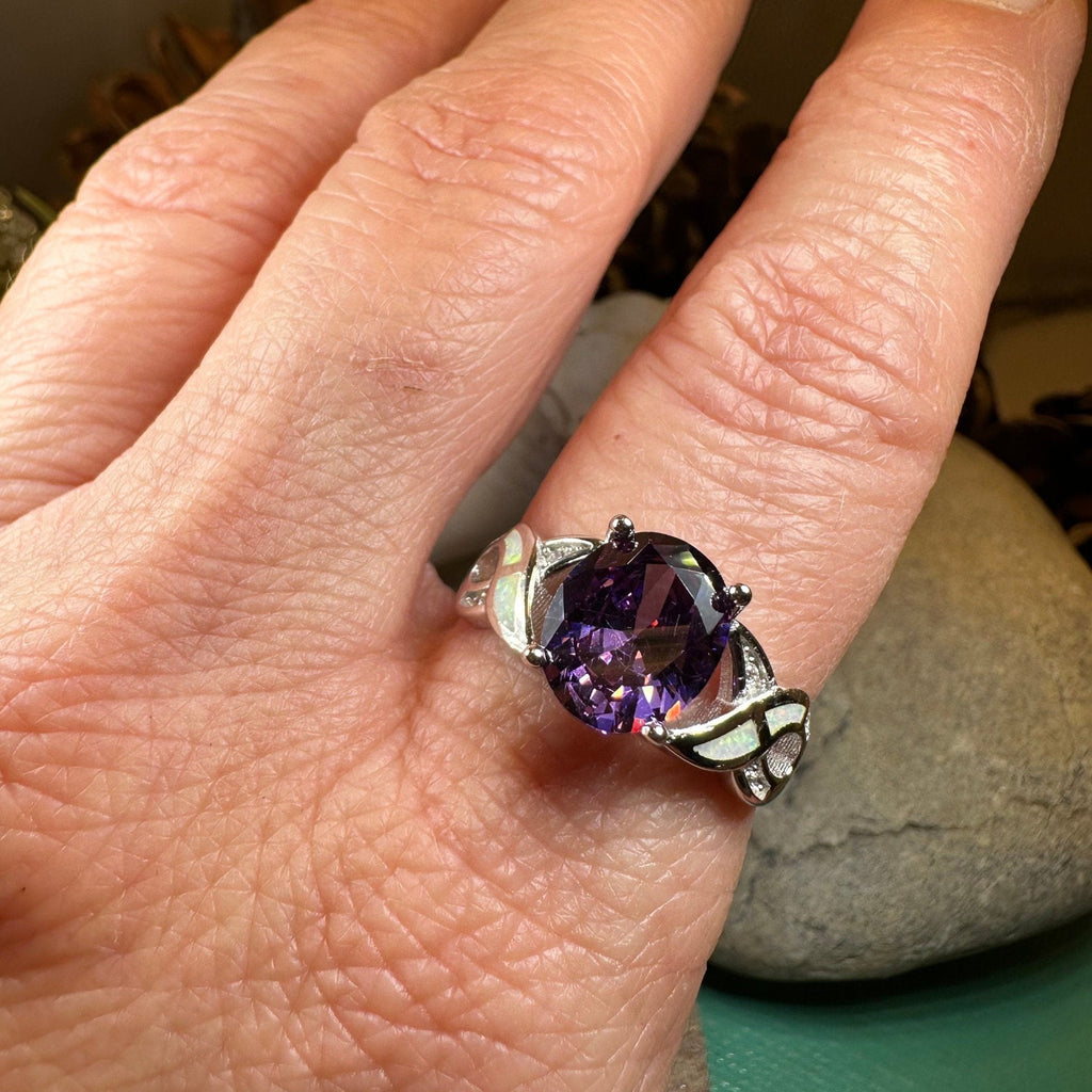 Boinne Opal Celtic Ring