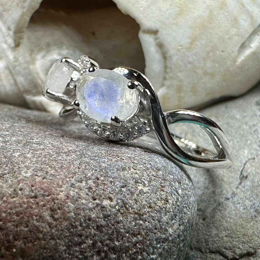 Moonstone Infinity Promise Ring