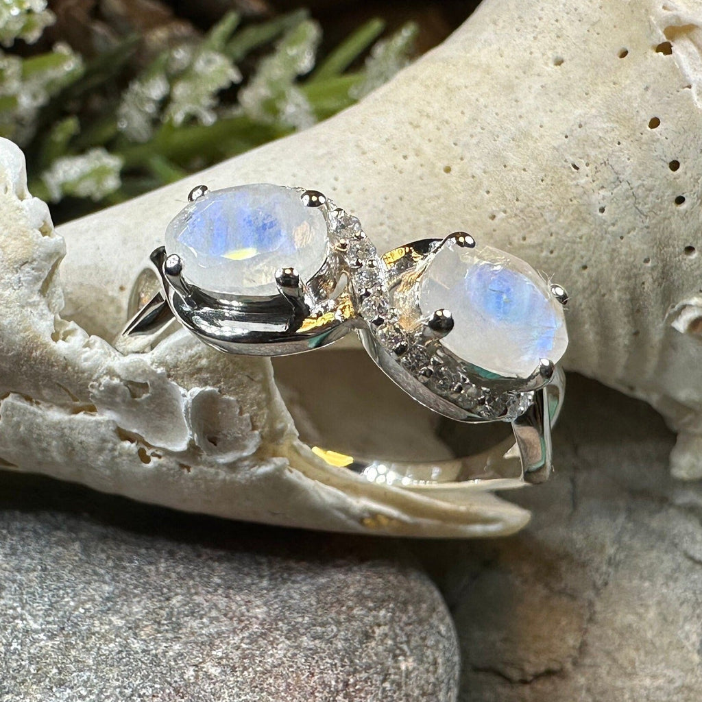 Moonstone Infinity Promise Ring