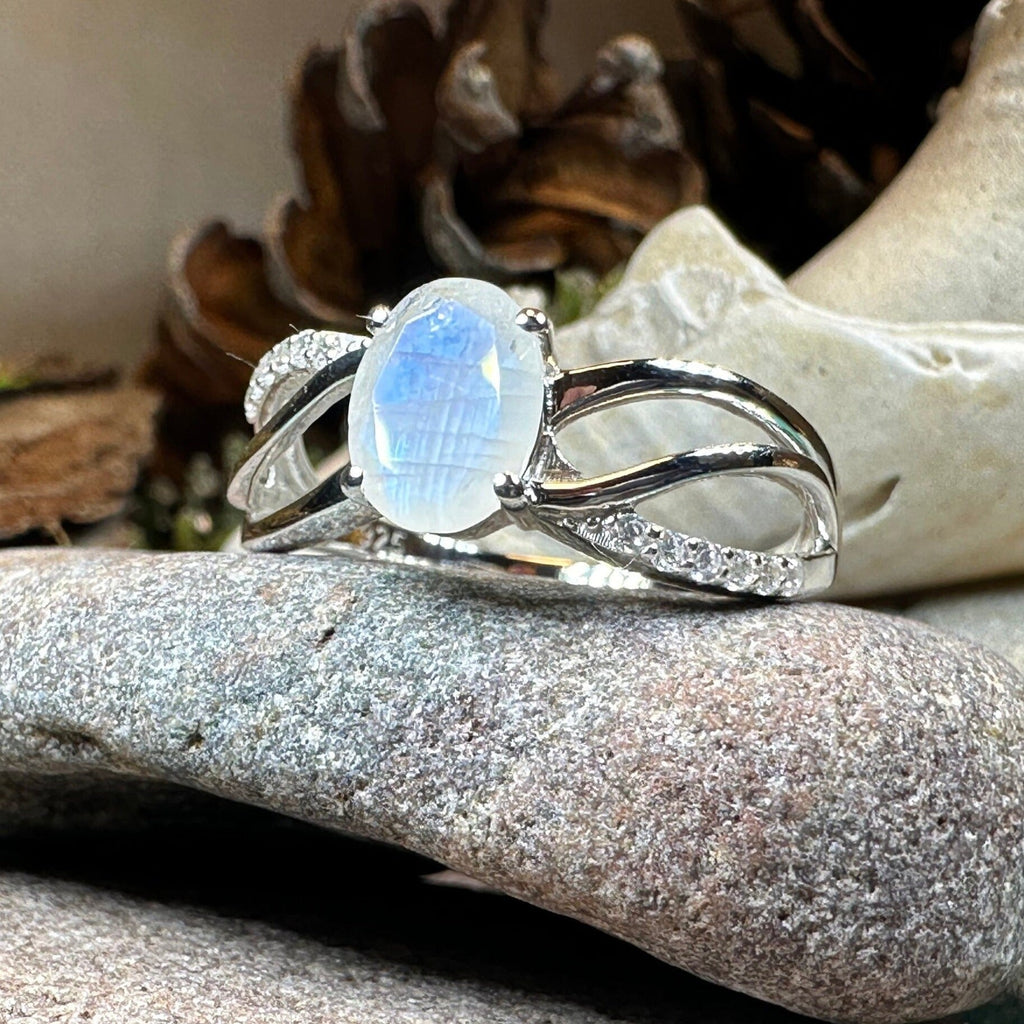 Snow Queen Moonstone Ring