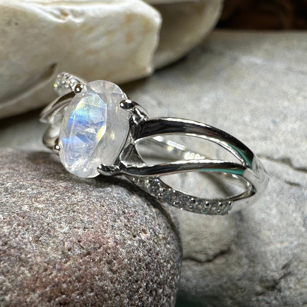 Snow Queen Moonstone Ring