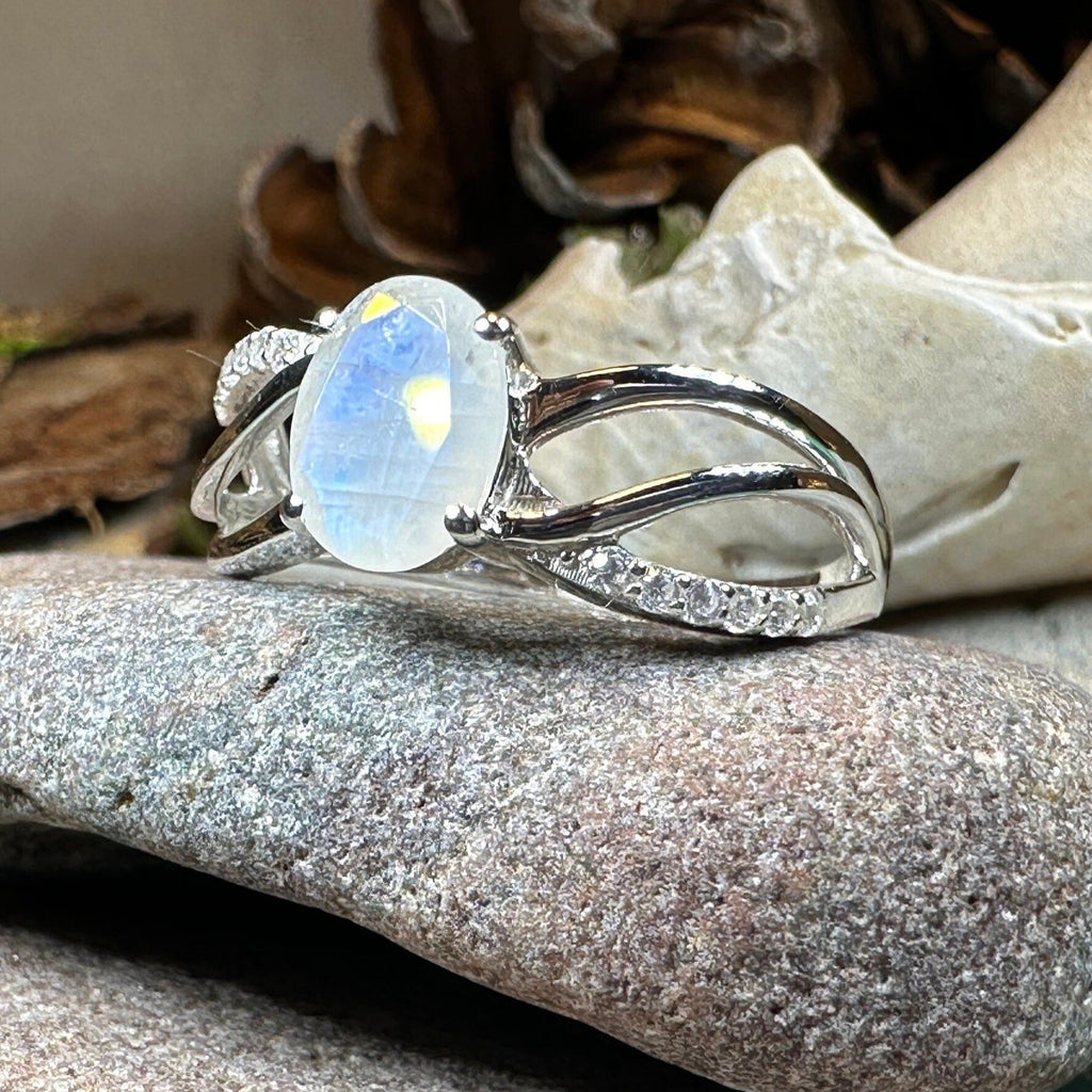 Snow Queen Moonstone Ring