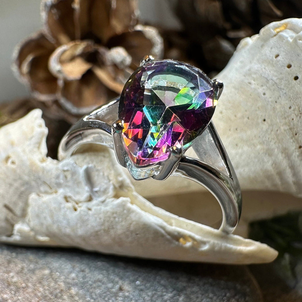 Leithen Mystic Topaz Engagement Ring