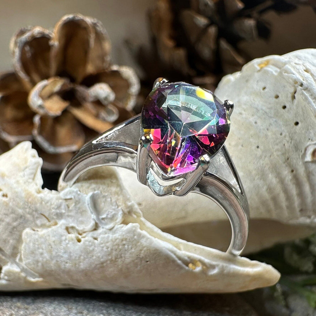 Leithen Mystic Topaz Engagement Ring