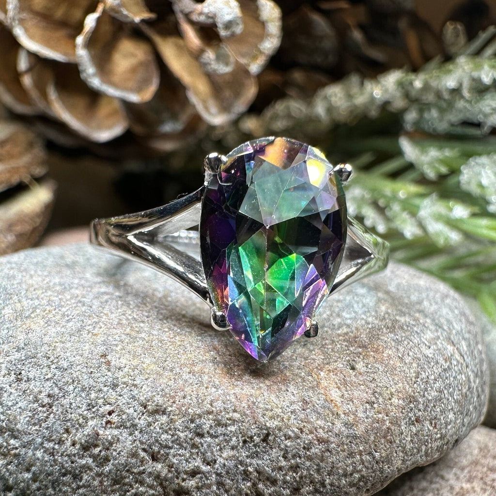 Leithen Mystic Topaz Engagement Ring