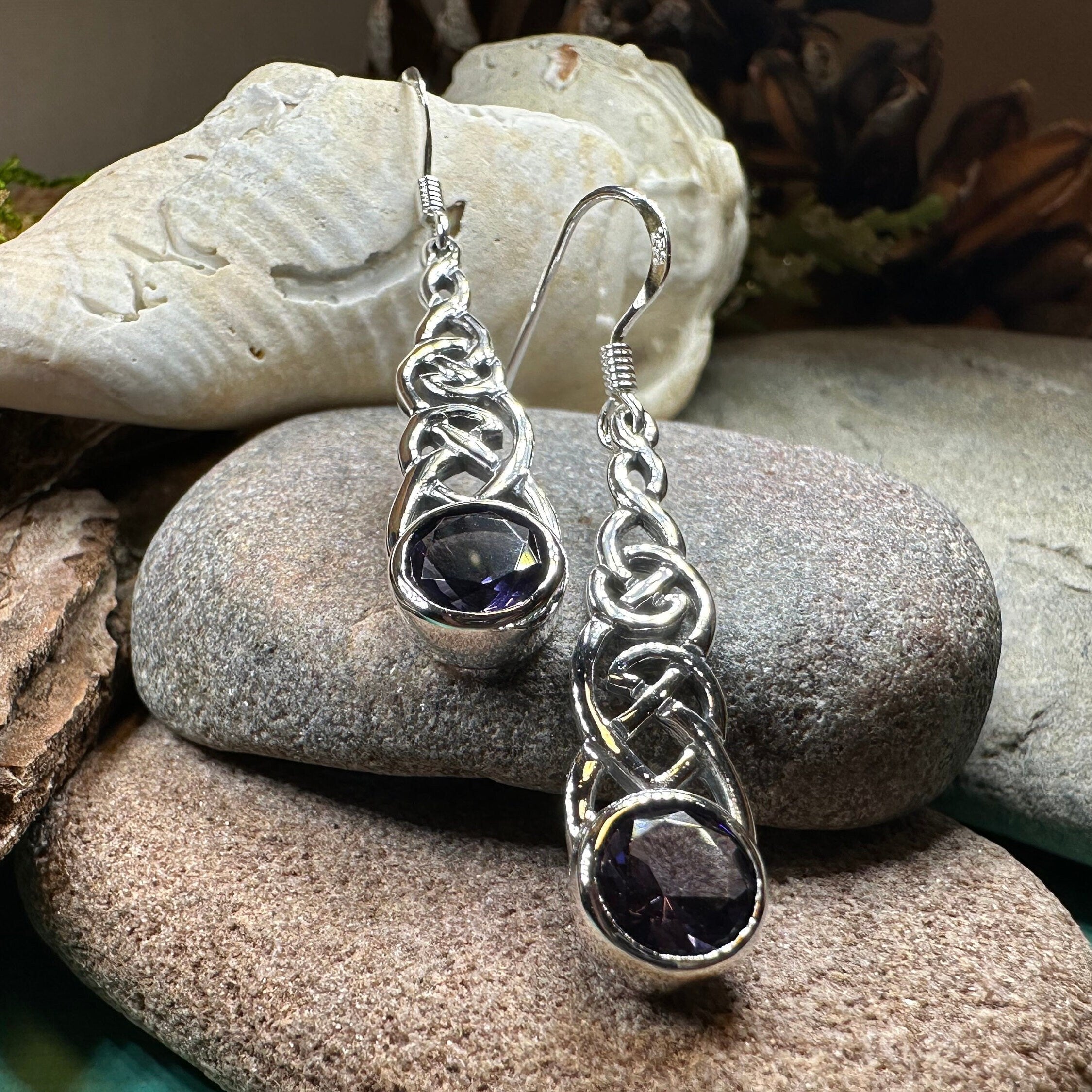 Lianna Celtic Amethyst Earrings