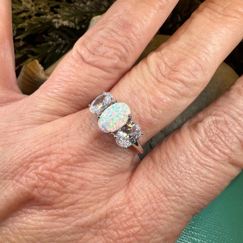 Eternity Opal Celtic Ring