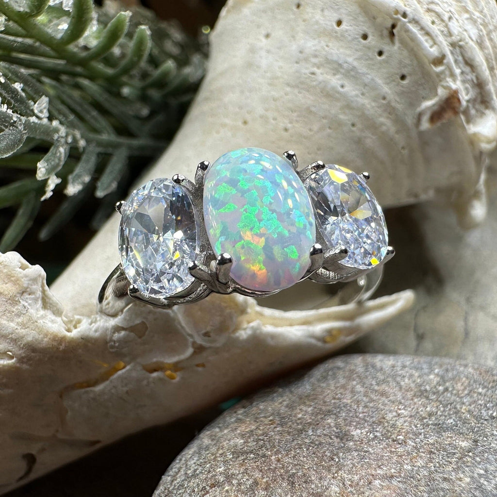 Eternity Opal Celtic Ring