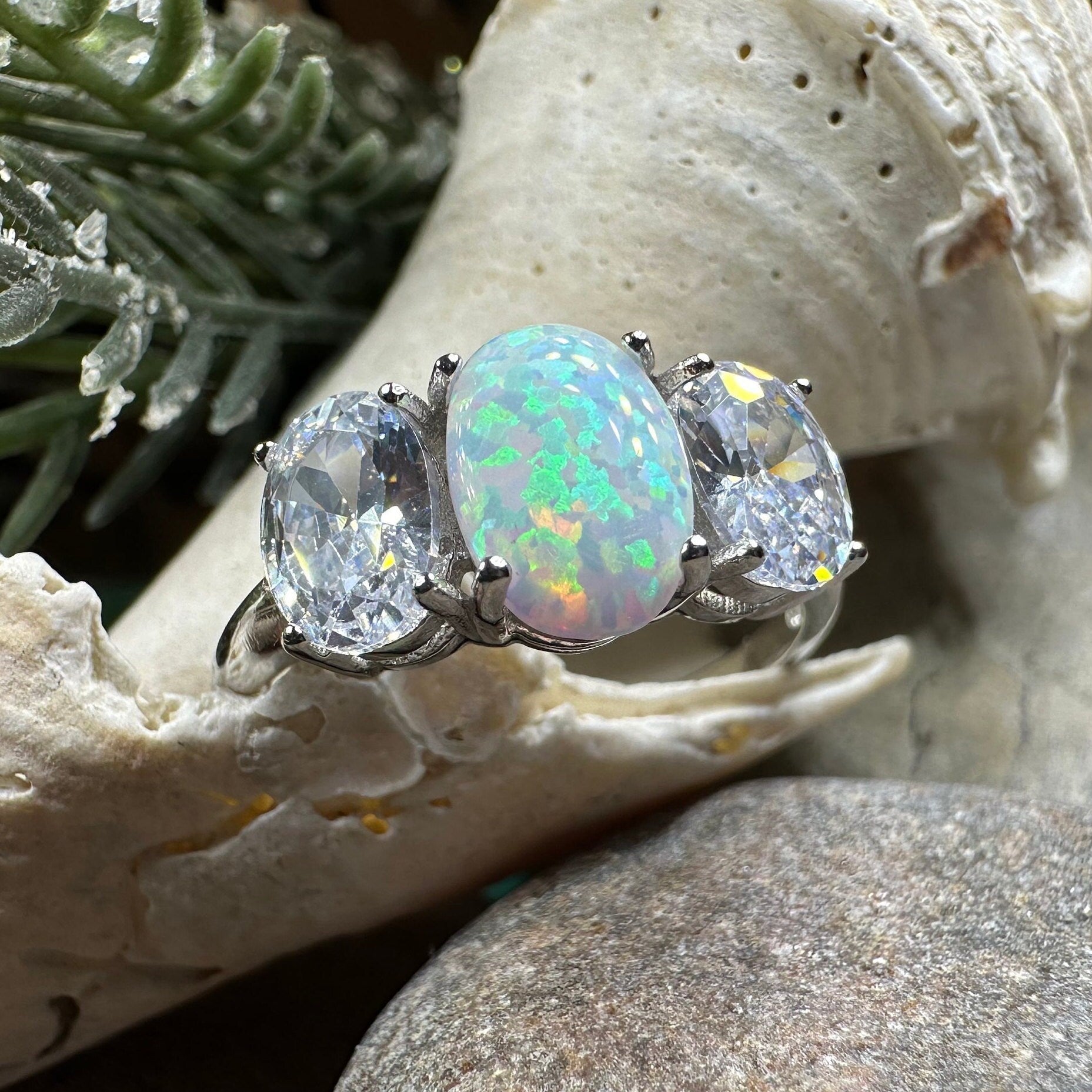 Eternity Opal Celtic Ring