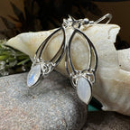 Lalvyna Trinity Knot Moonstone Earrings