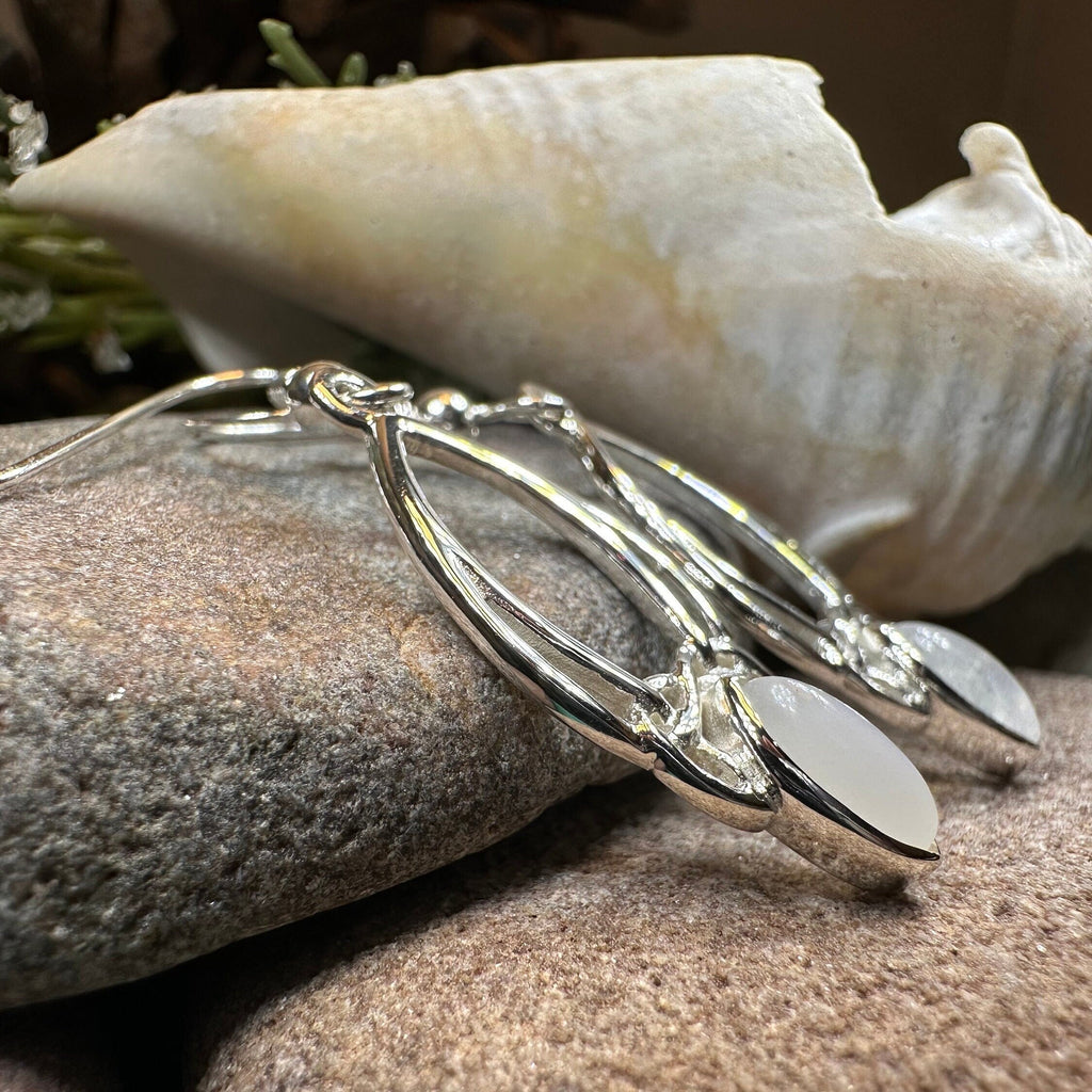 Lalvyna Trinity Knot Moonstone Earrings