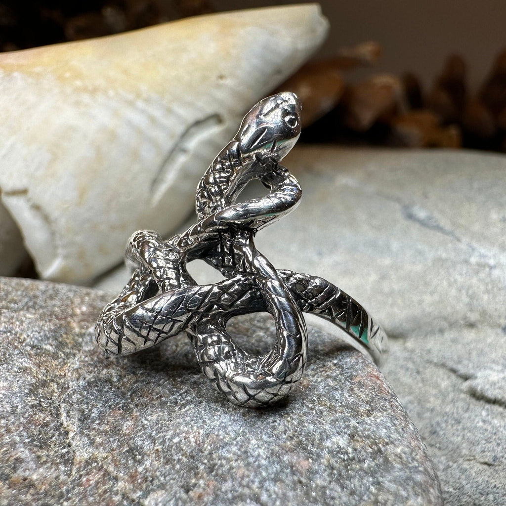 Crynoch Celtic Snake Ring