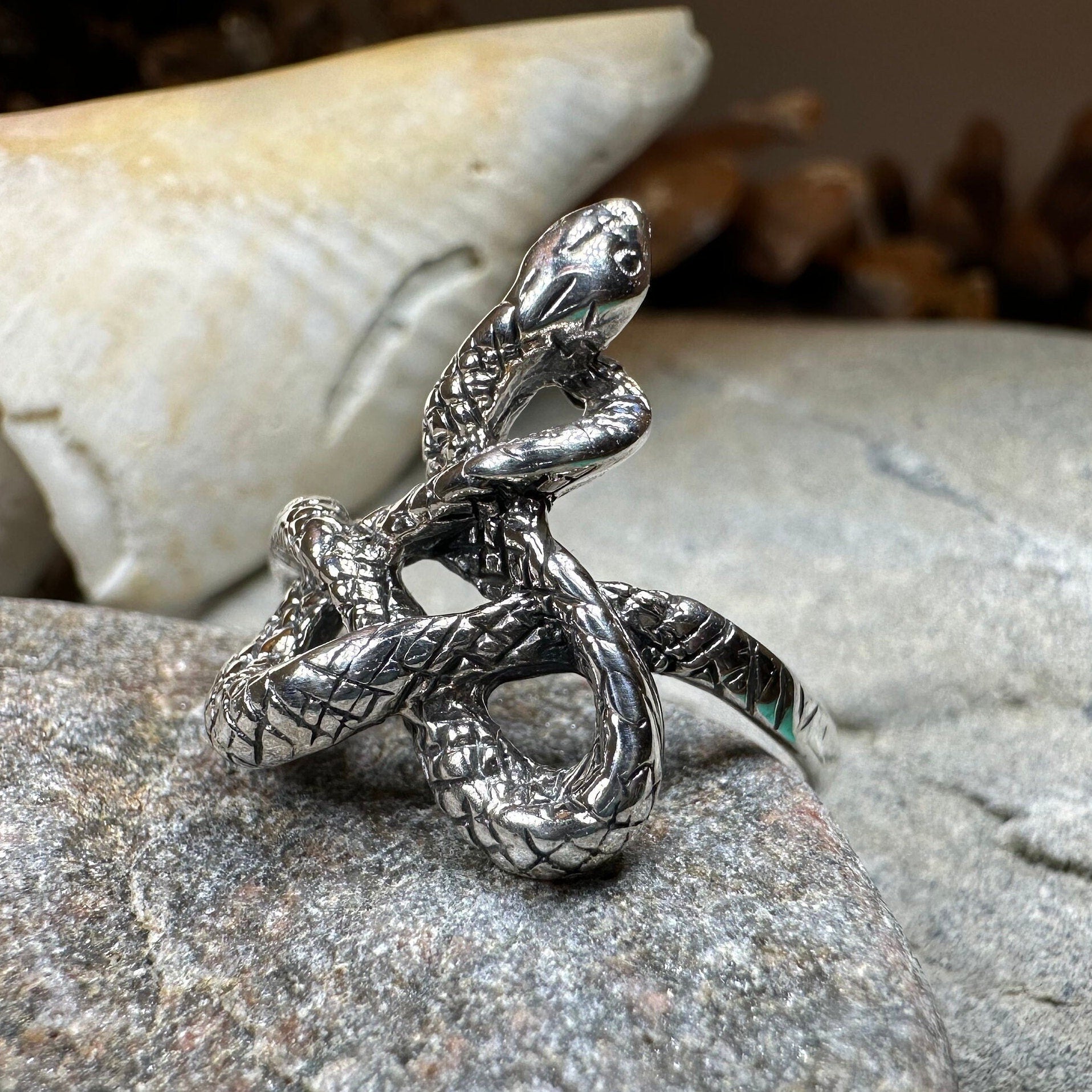 Crynoch Celtic Snake Ring