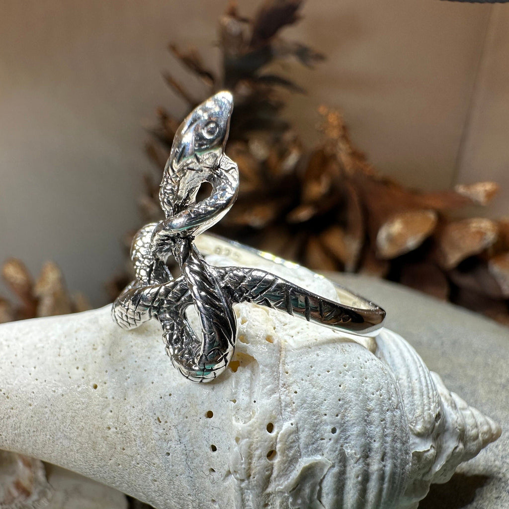 Crynoch Celtic Snake Ring