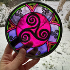 Purple Swirls Celtic Spiral Suncatcher