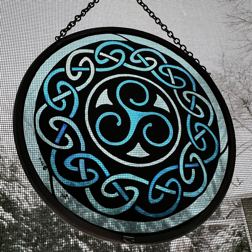 Blue Brenton Celtic Spiral Suncatcher