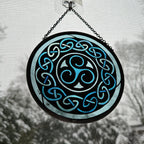 Blue Brenton Celtic Spiral Suncatcher