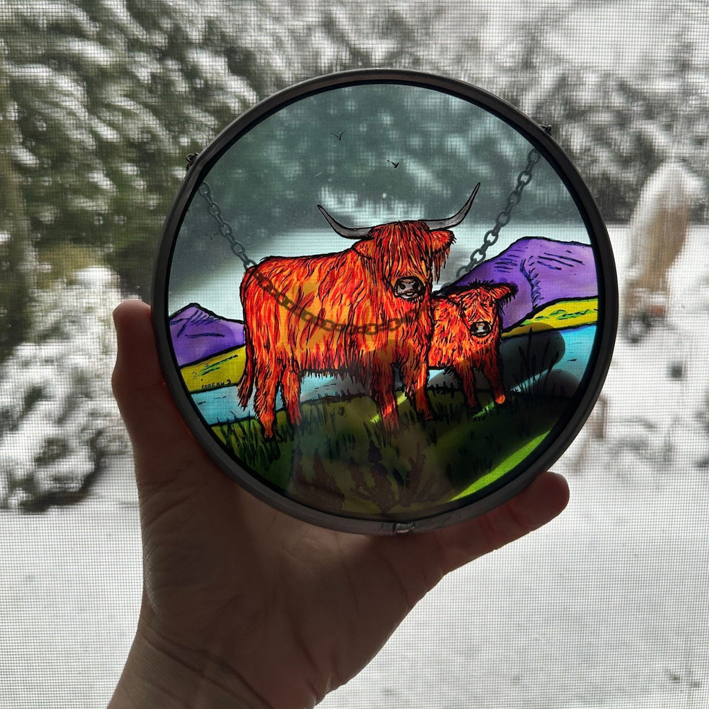 Scottish Highland Cow Suncatcher