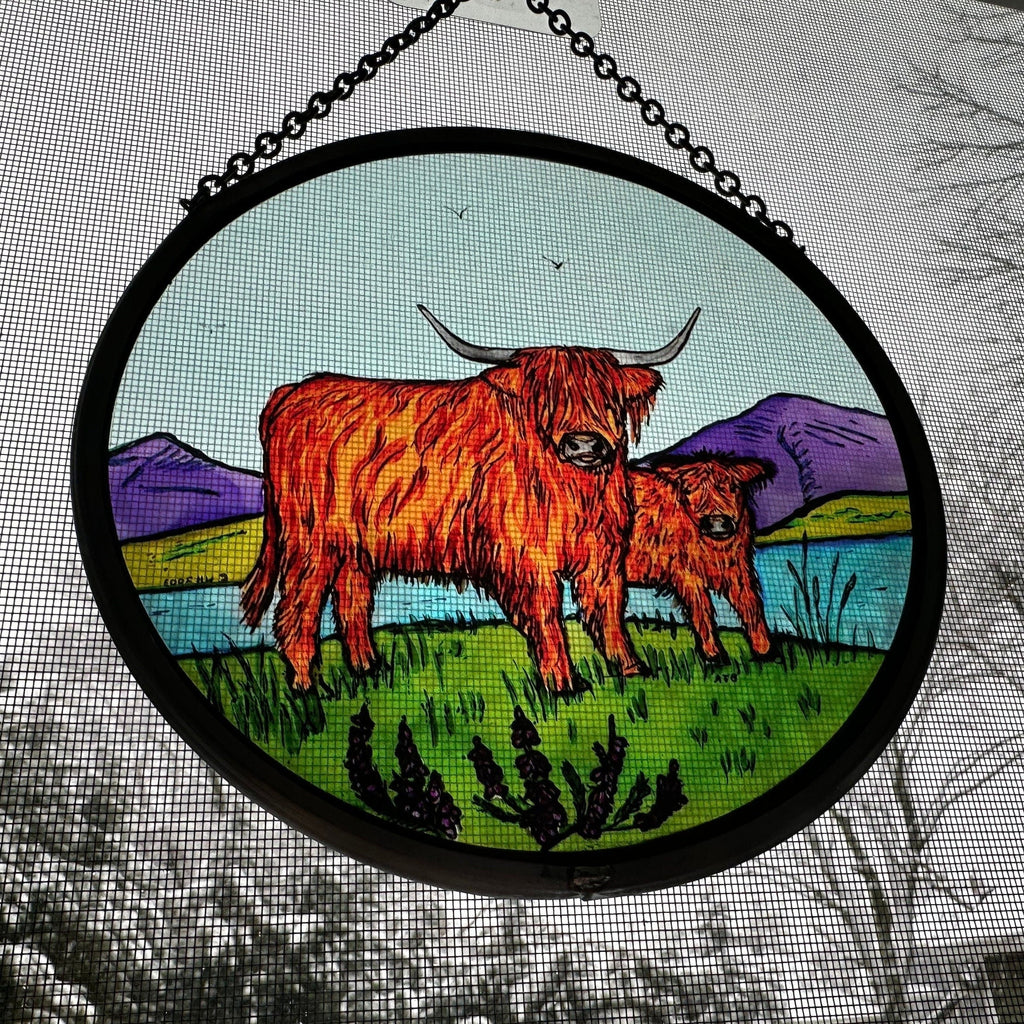 Scottish Highland Cow Suncatcher