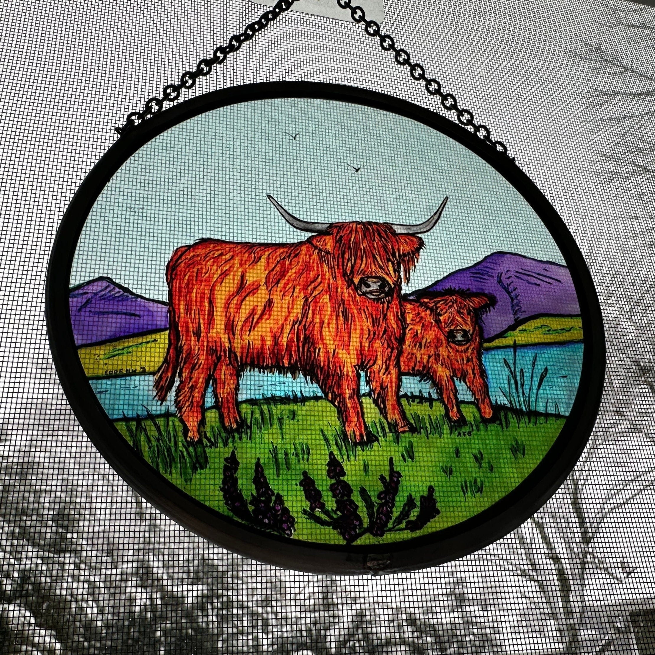 Scottish Highland Cow Suncatcher