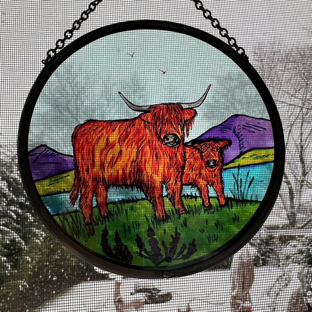 Scottish Highland Cow Suncatcher