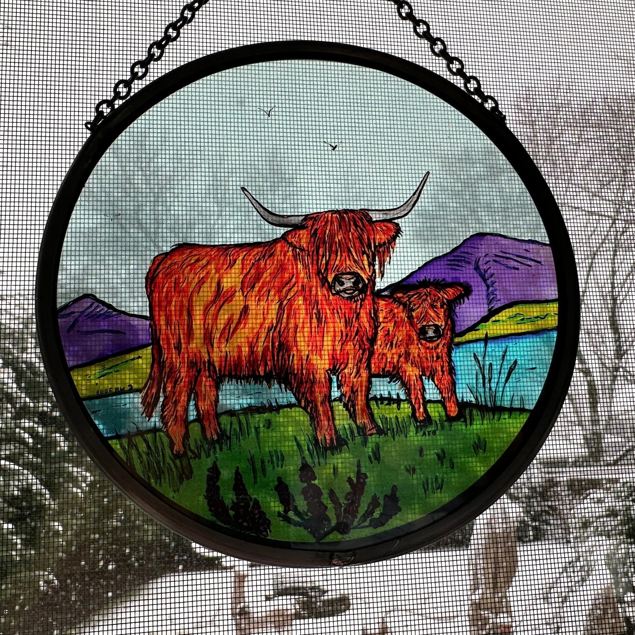 Scottish Highland Cow Suncatcher