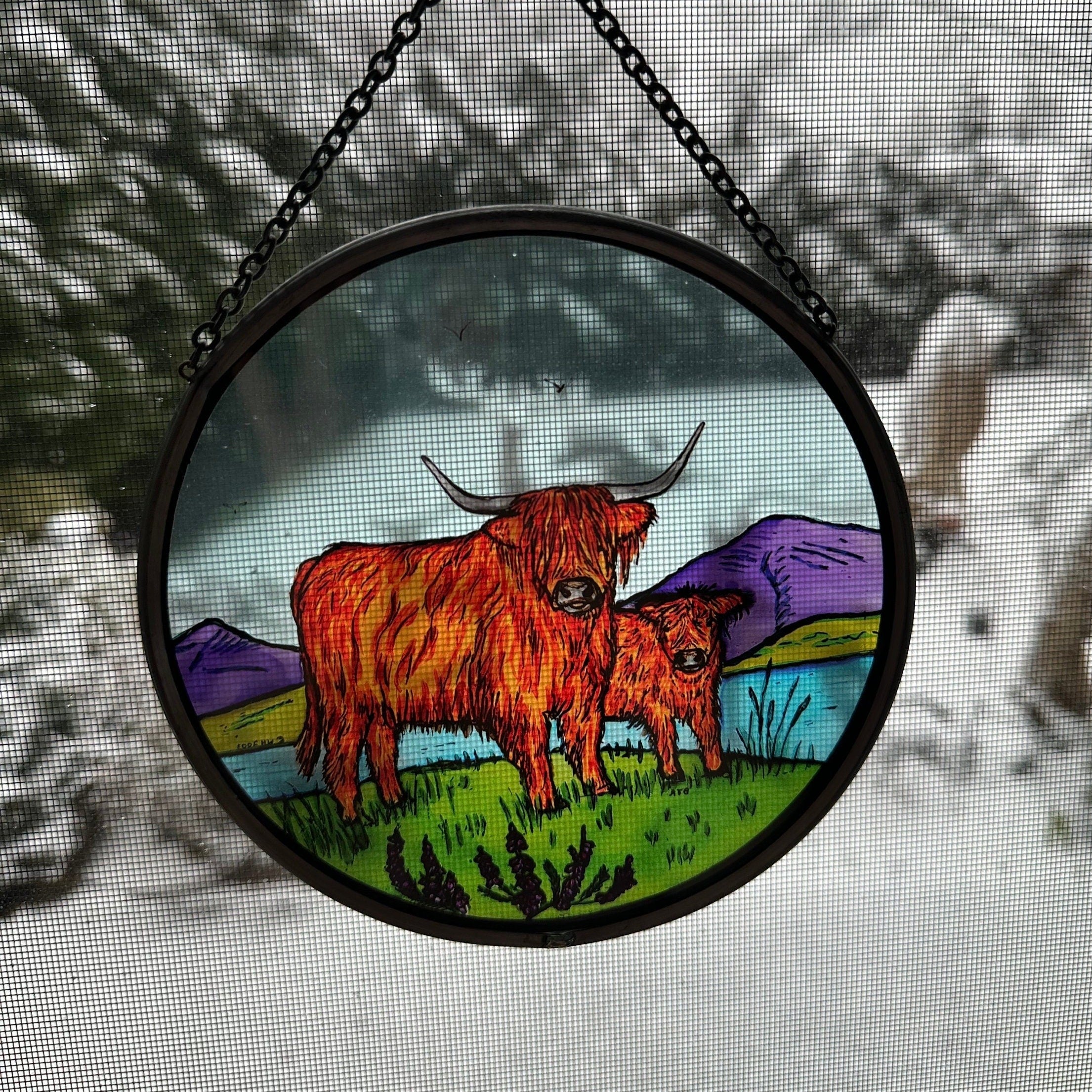 Scottish Highland Cow Suncatcher