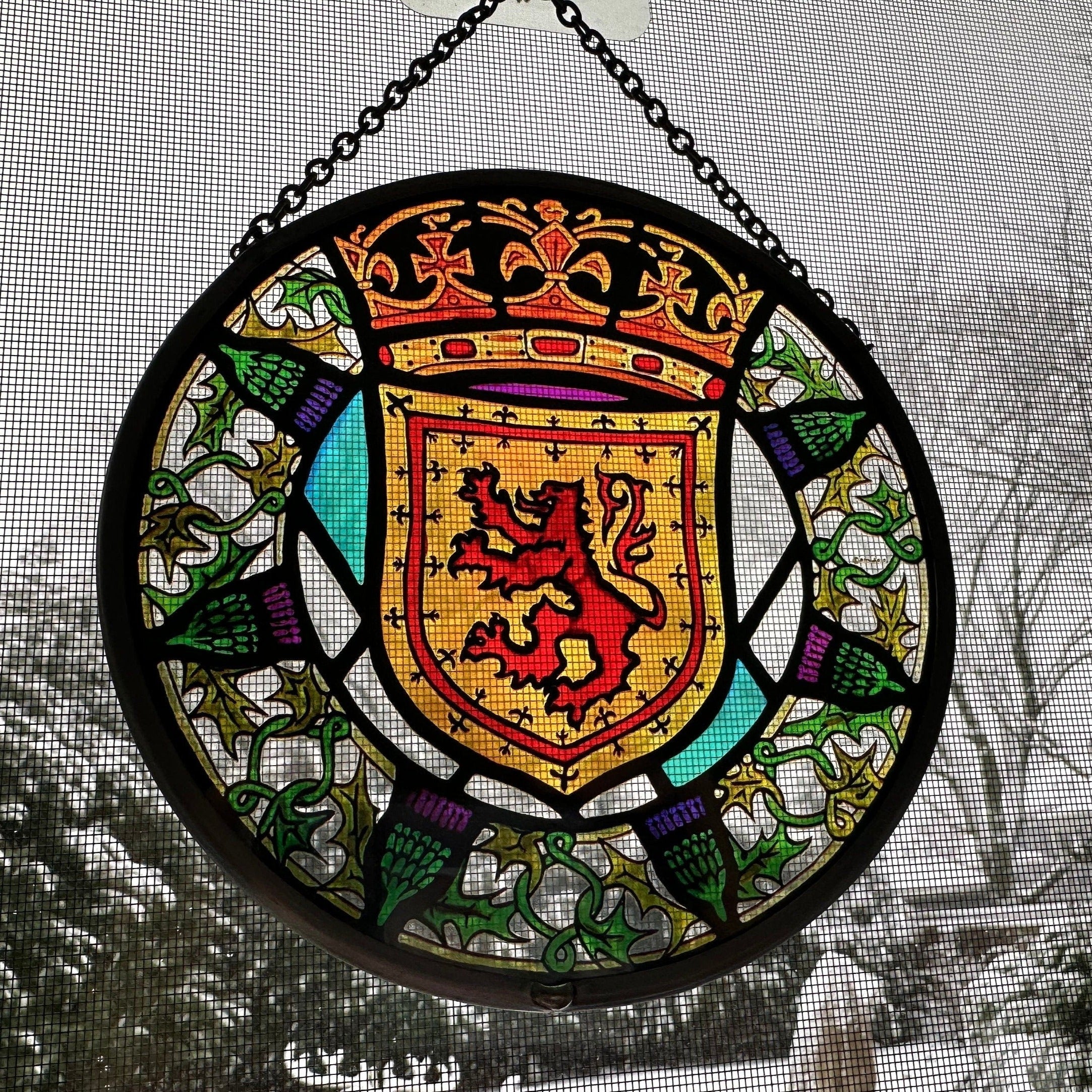 Scottish Lion Stained Glass Gift