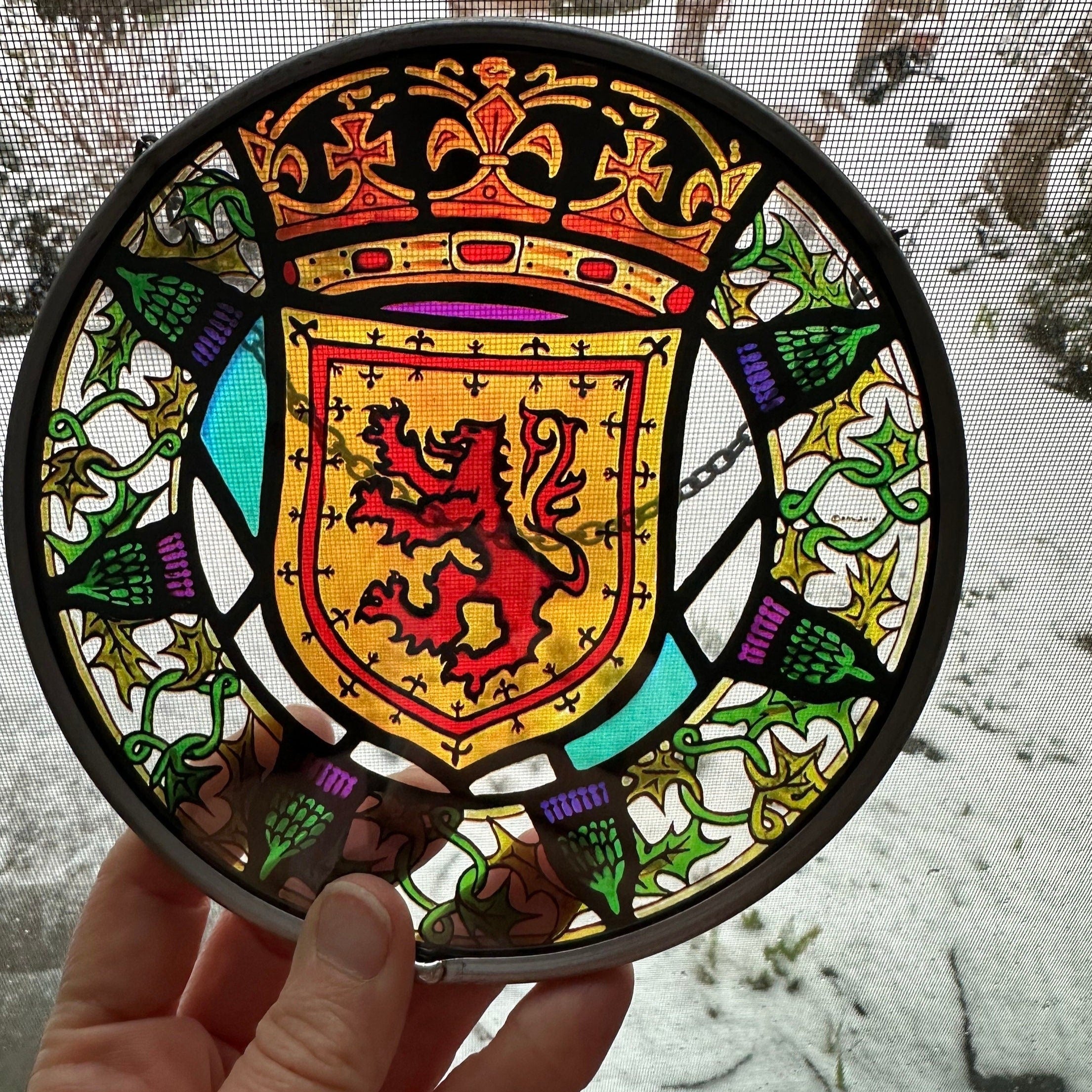 Scottish Lion Stained Glass Gift