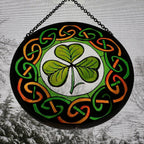 Irish Shamrock Stained Glass Gift