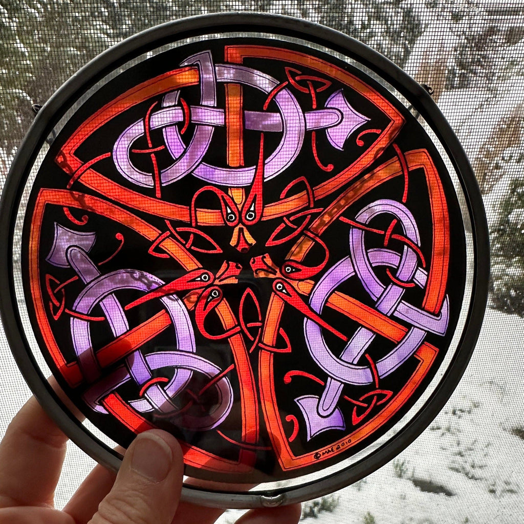 Celtic Dragon Stained Glass
