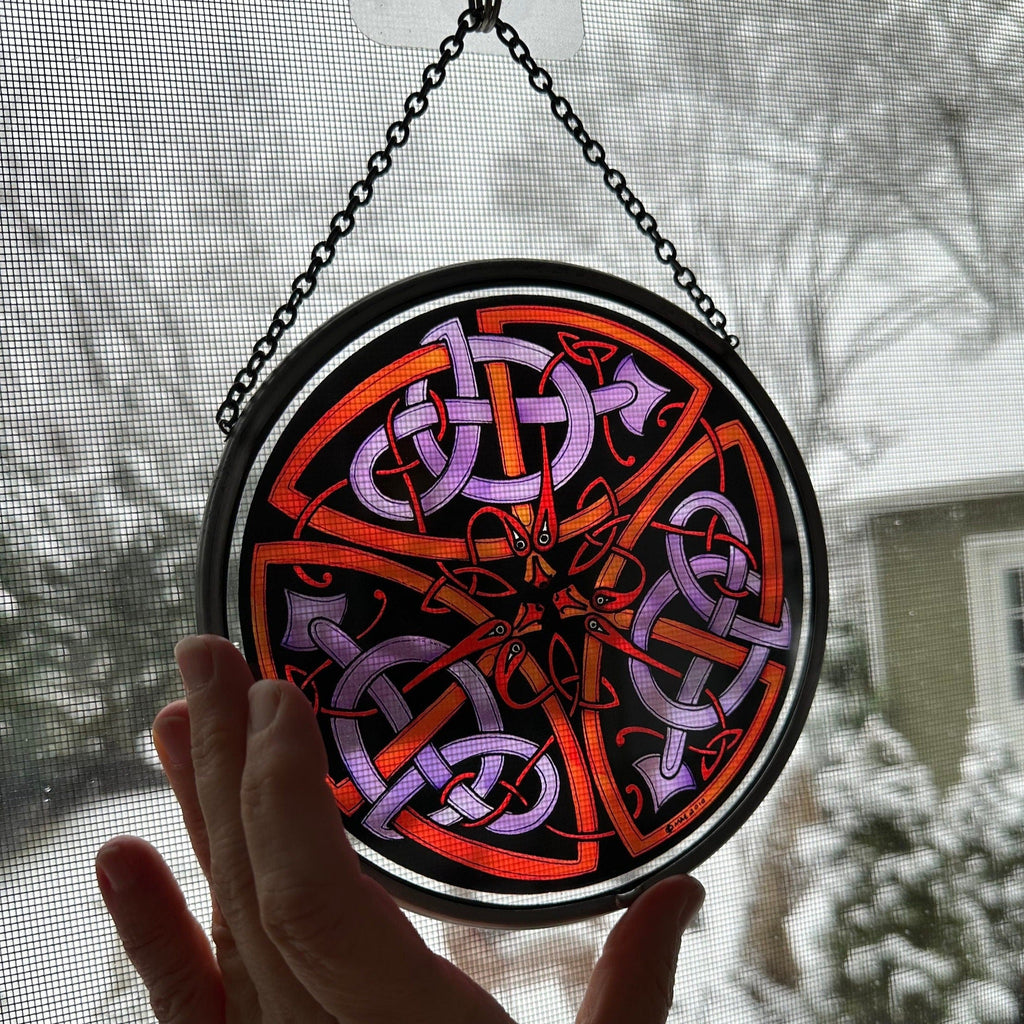 Celtic Dragon Stained Glass