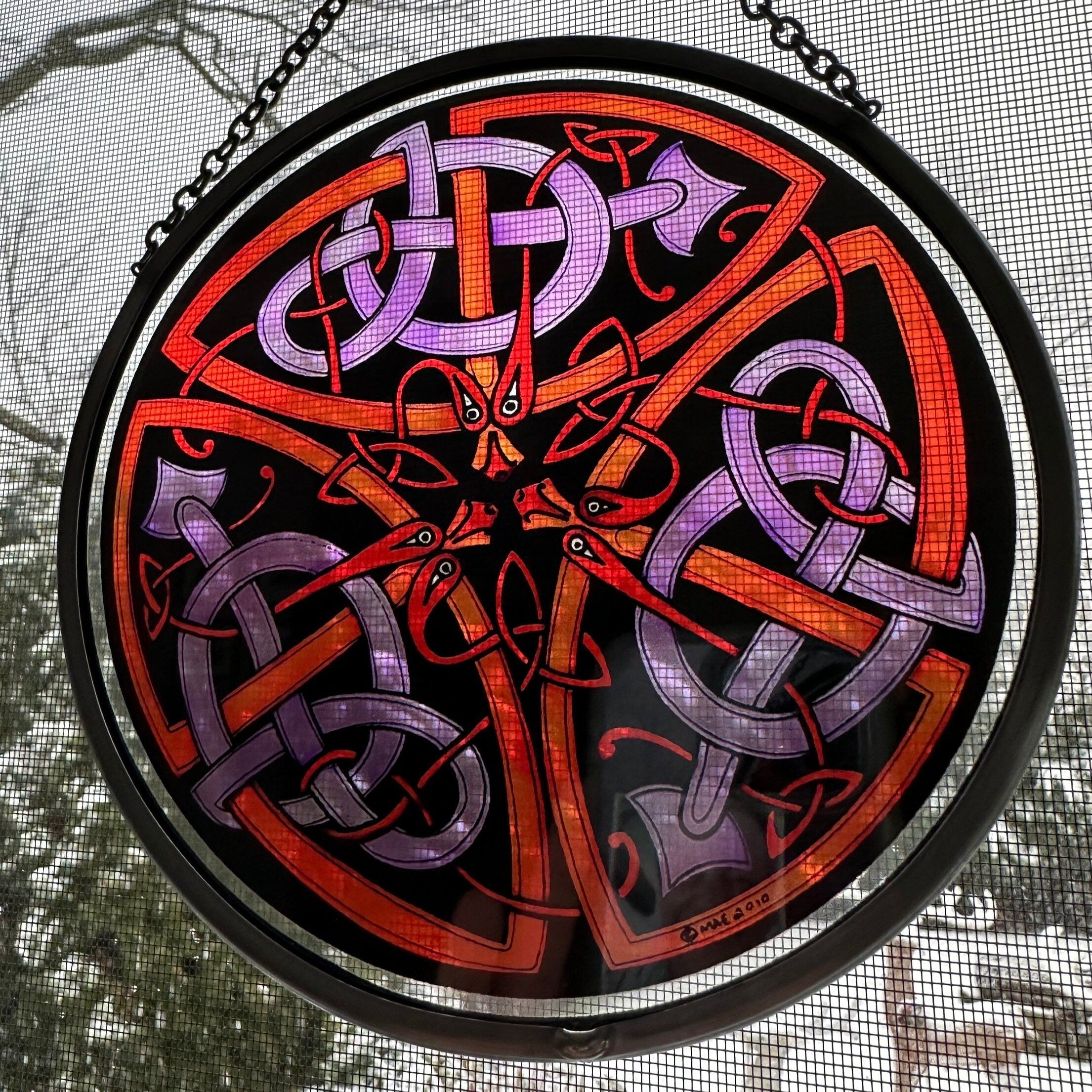 Celtic Dragon Stained Glass