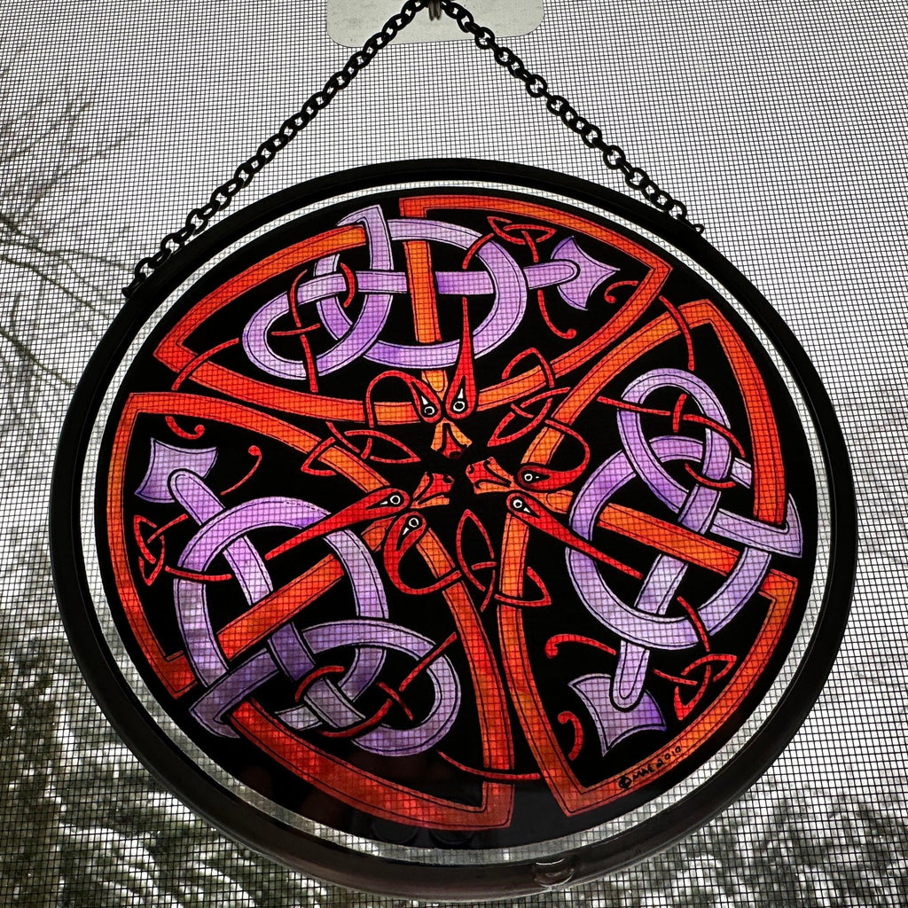 Celtic Dragon Stained Glass
