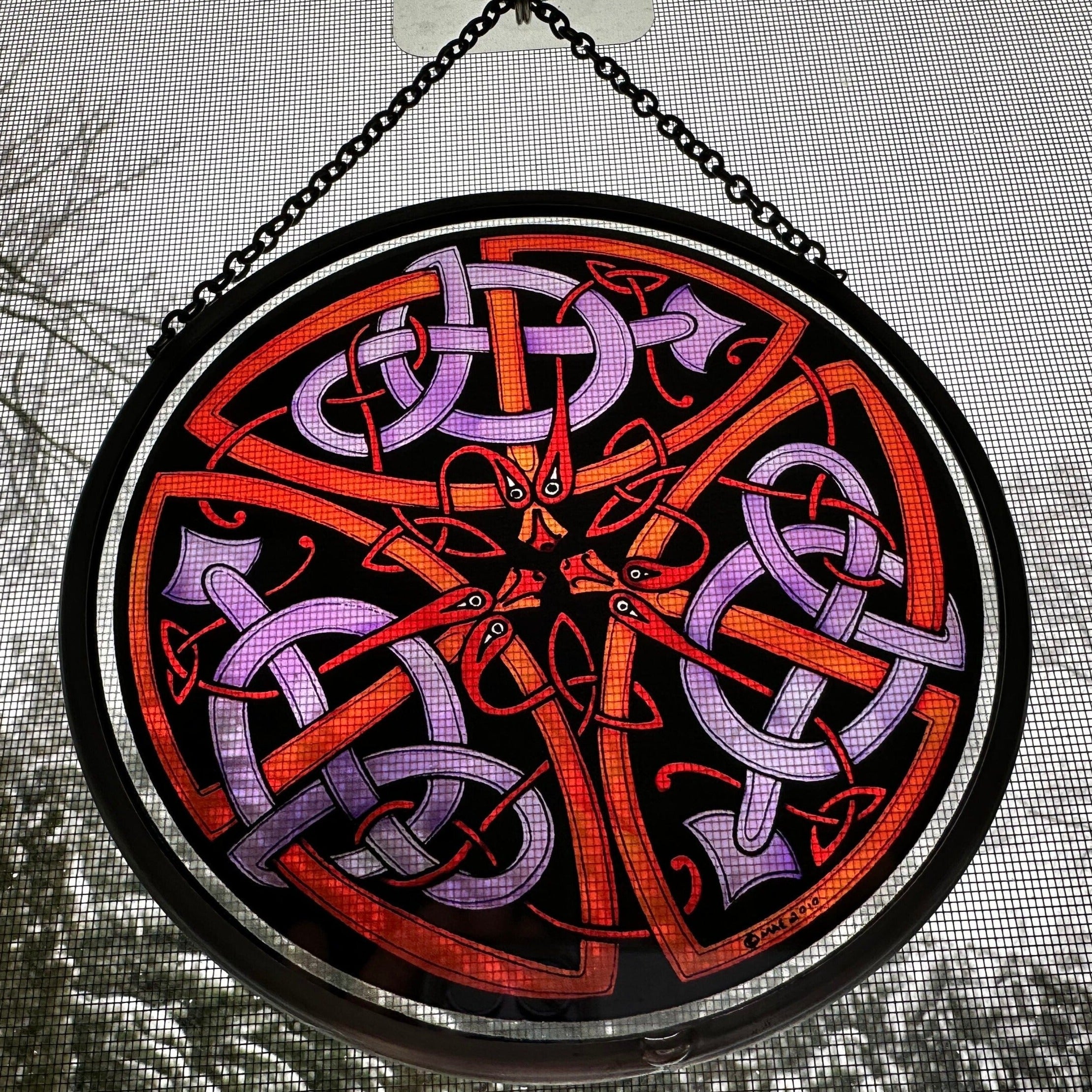 Celtic Dragon Stained Glass