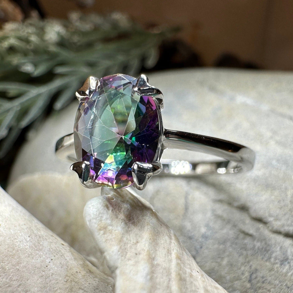 Highland Lass Mystic Topaz Solitaire Ring