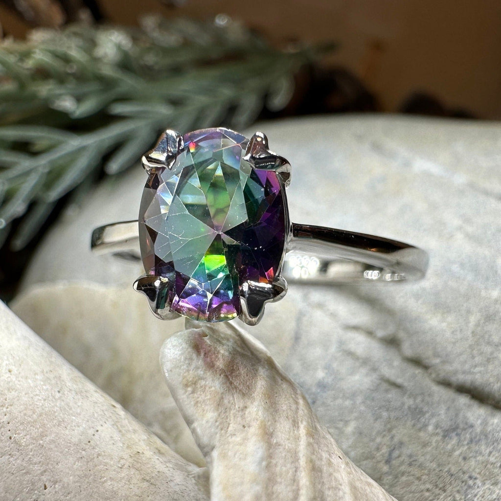 Highland Lass Mystic Topaz Solitaire Ring