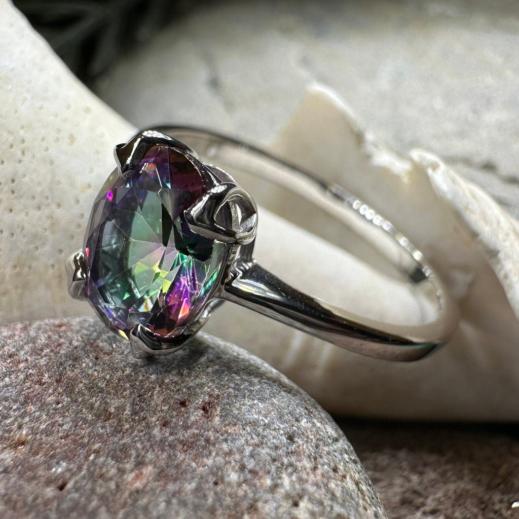 Highland Lass Mystic Topaz Solitaire Ring