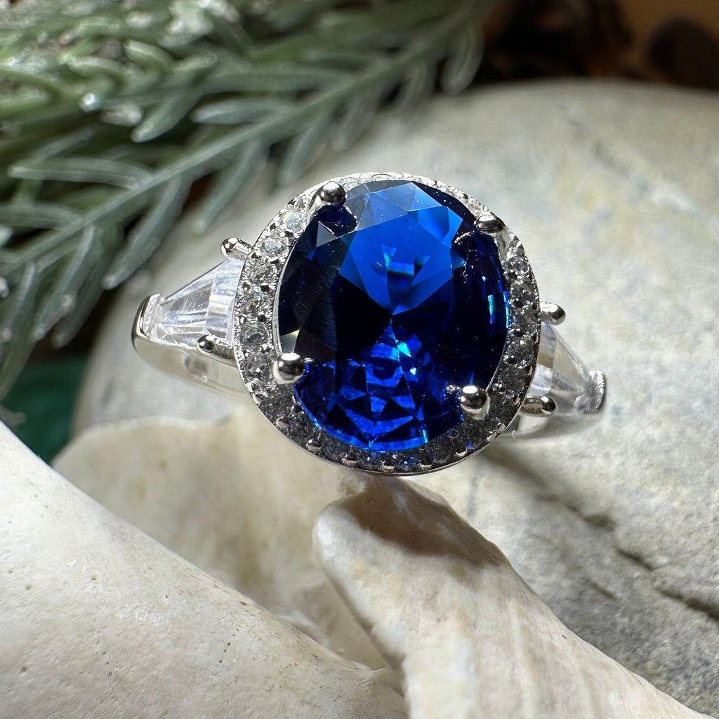 Elegant Sapphire Statement Ring