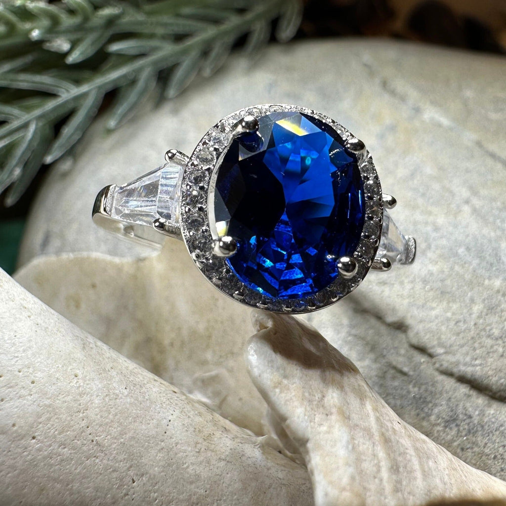 Elegant Sapphire Statement Ring