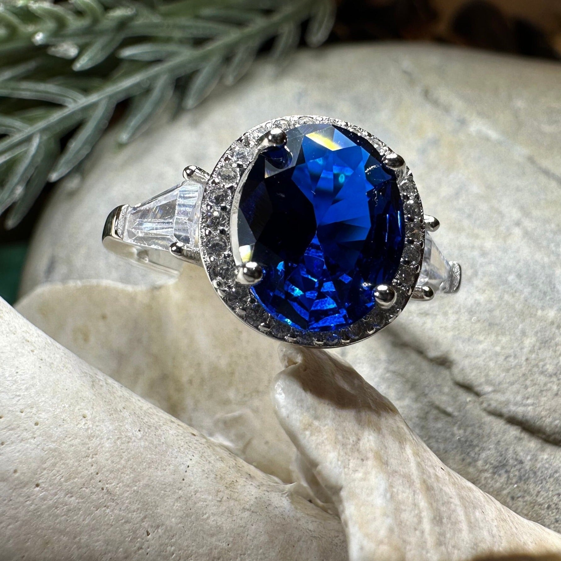 Elegant Sapphire Statement Ring