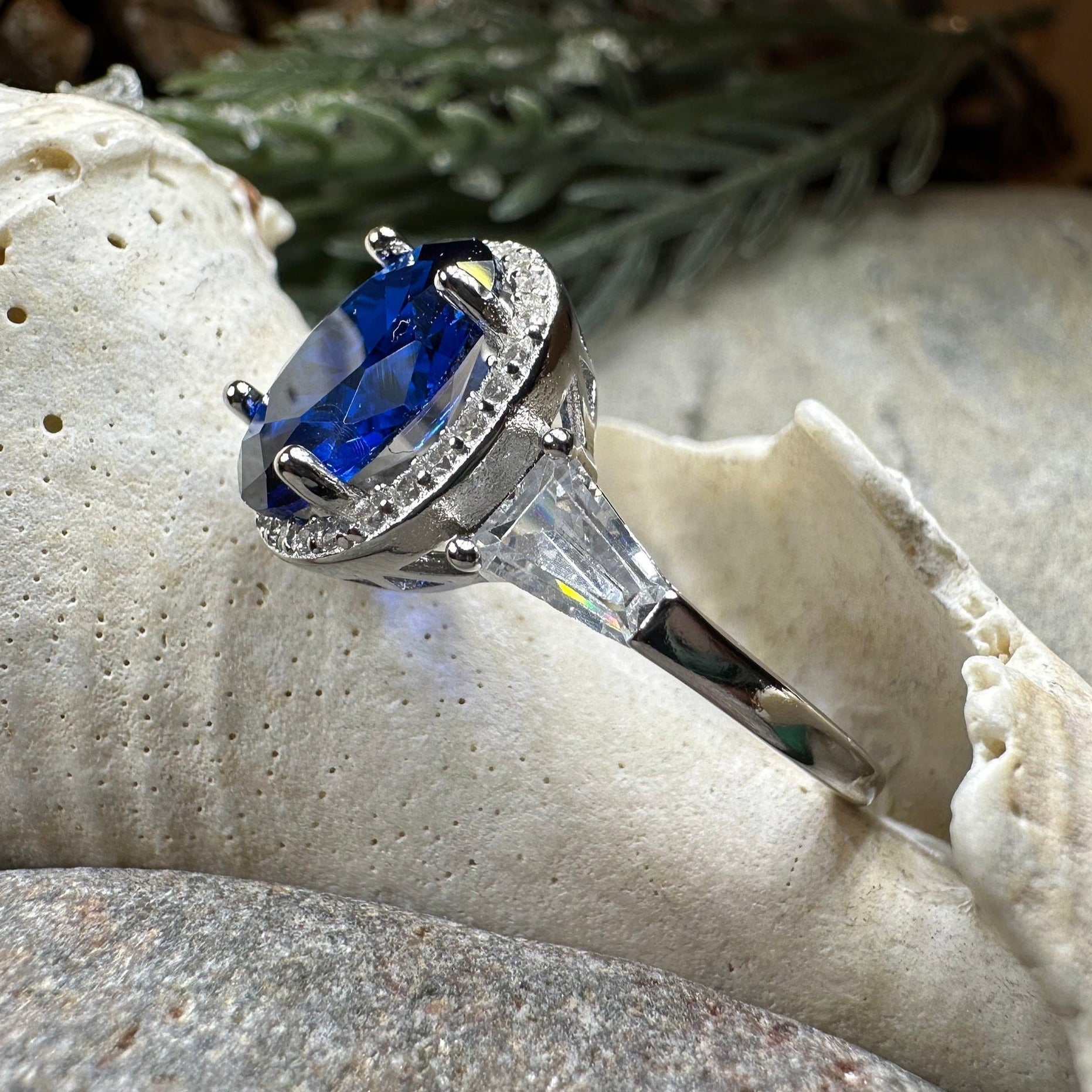 Elegant Sapphire Statement Ring