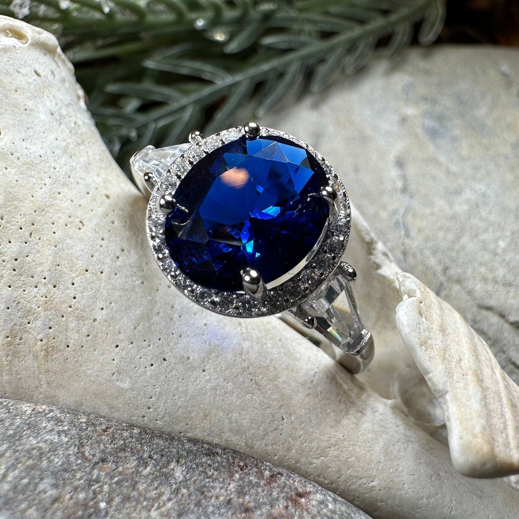 Elegant Sapphire Statement Ring