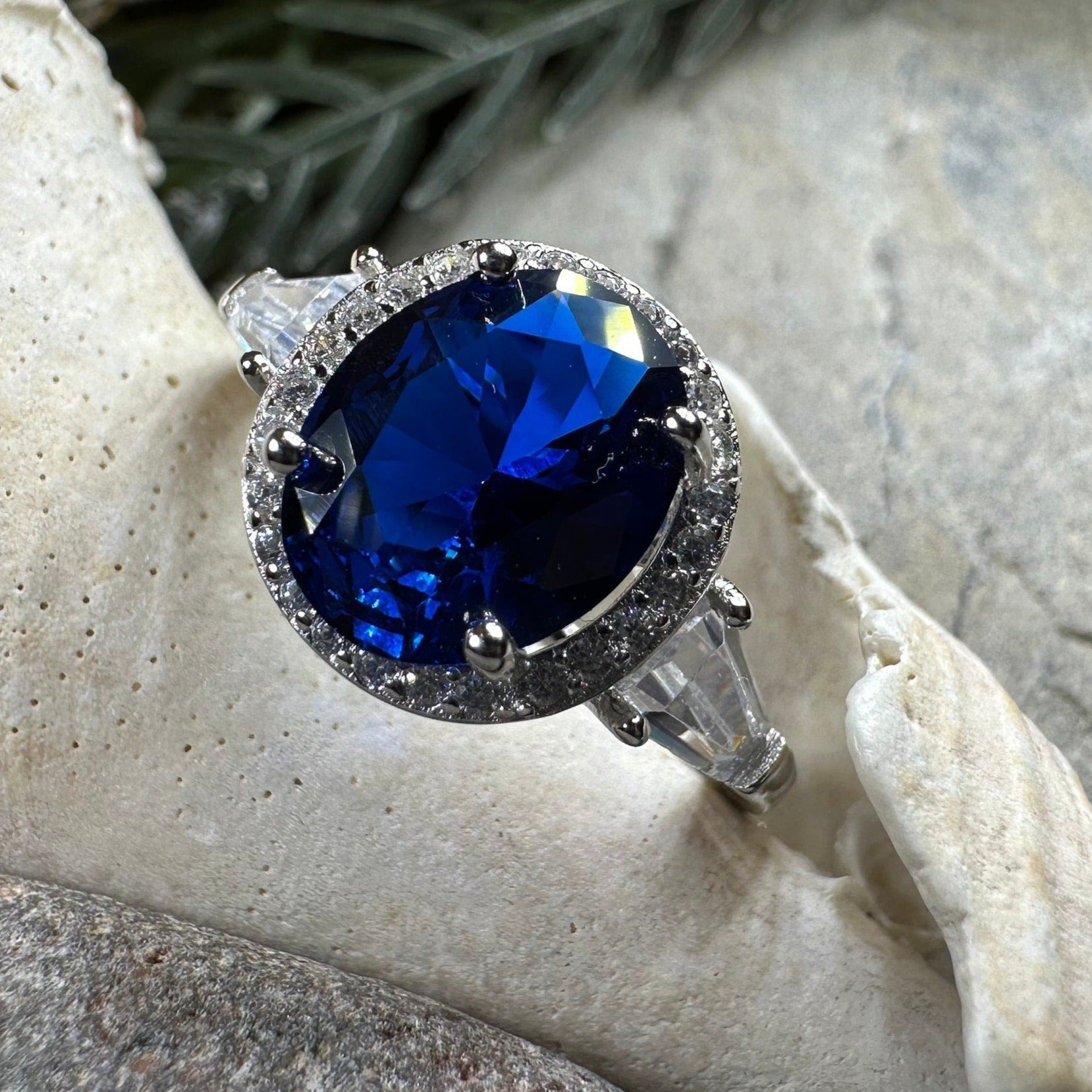 Elegant Sapphire Statement Ring