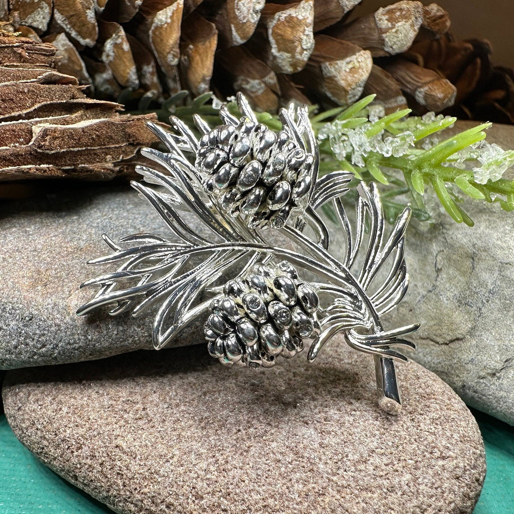 Celtic Winter Pine Cone Brooch