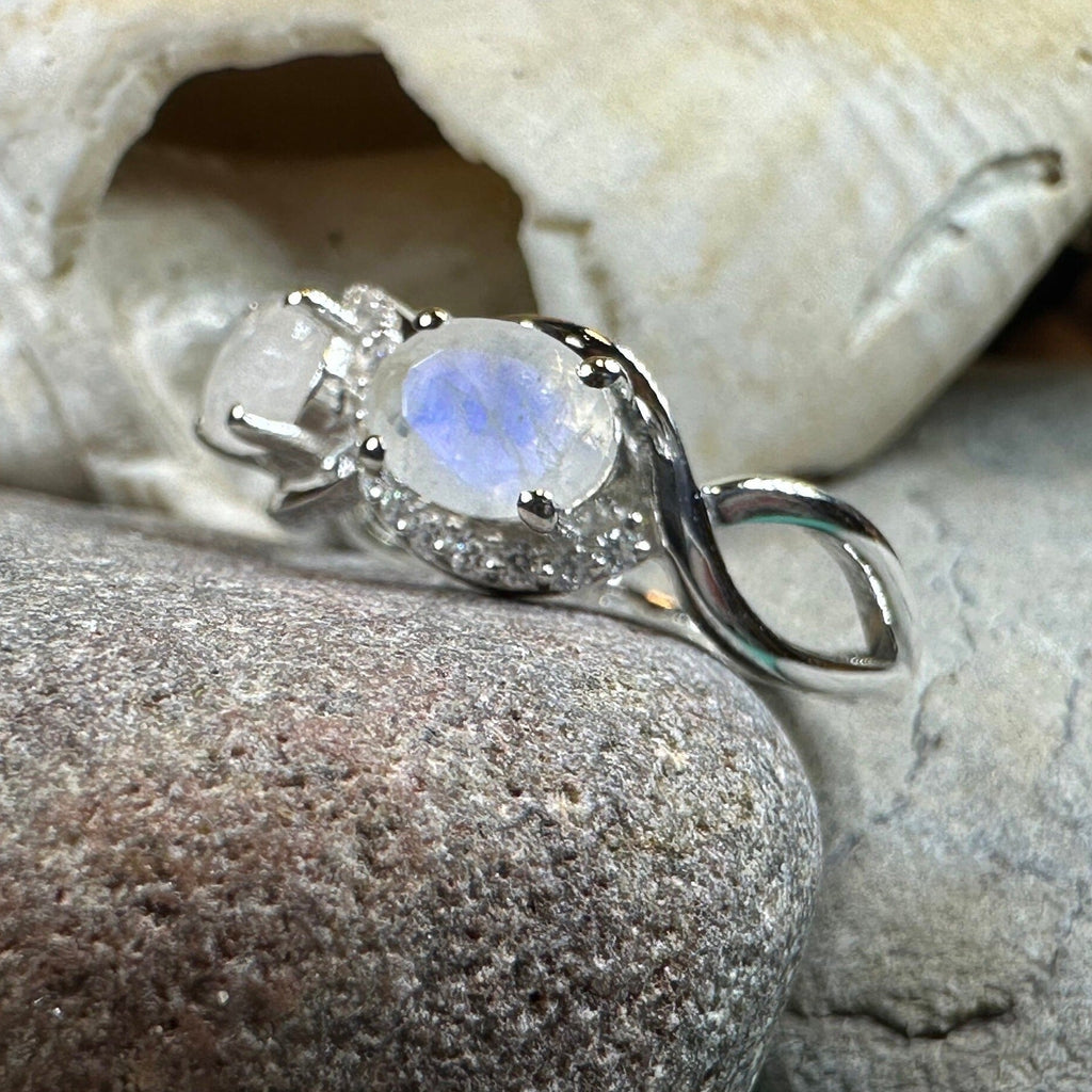 Moonstone Infinity Promise Ring