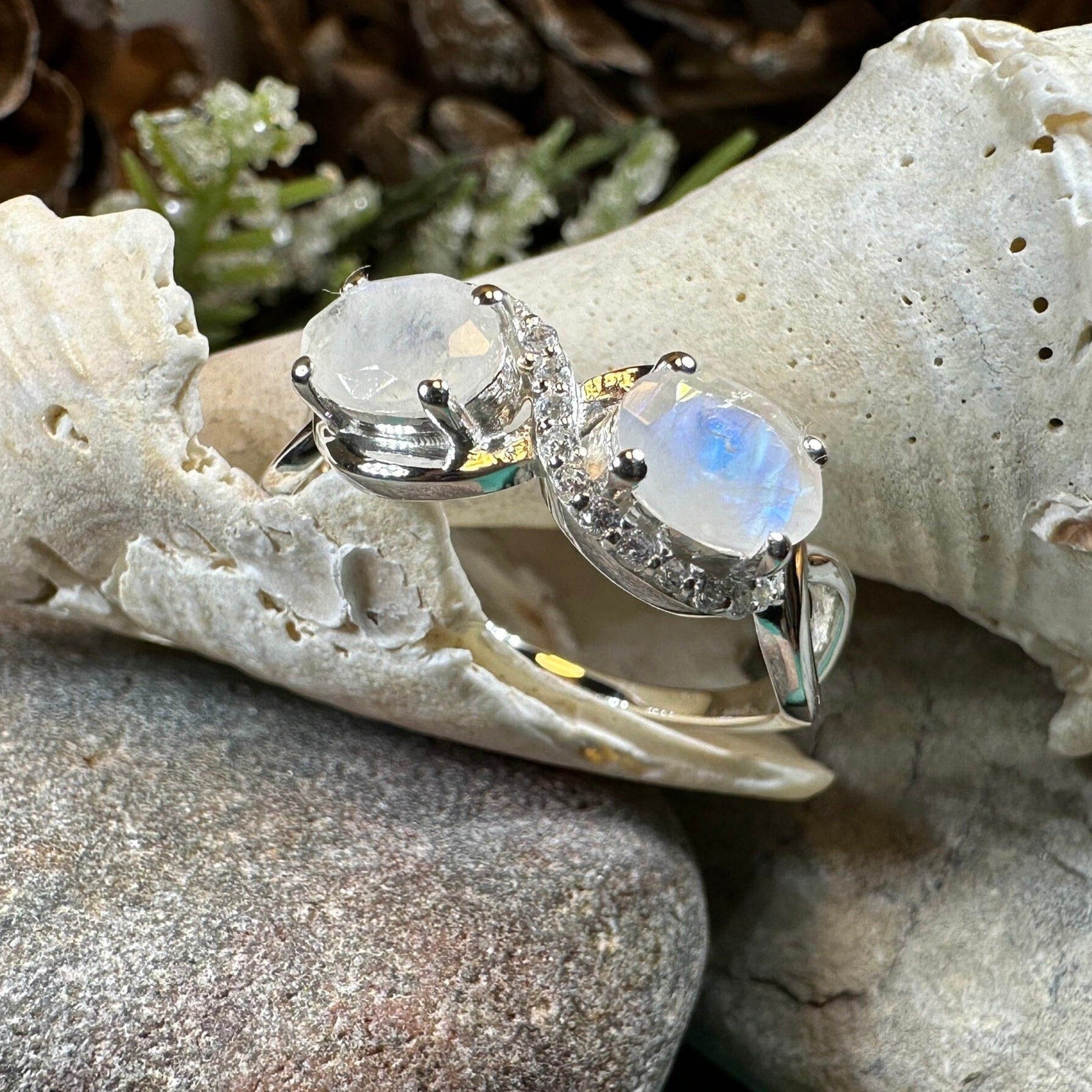 Moonstone Infinity Promise Ring