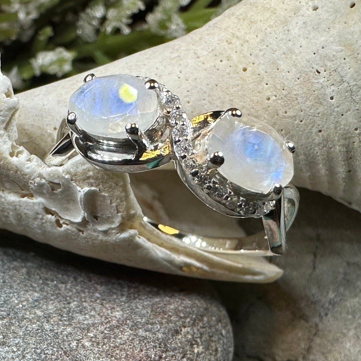 Moonstone Infinity Promise Ring