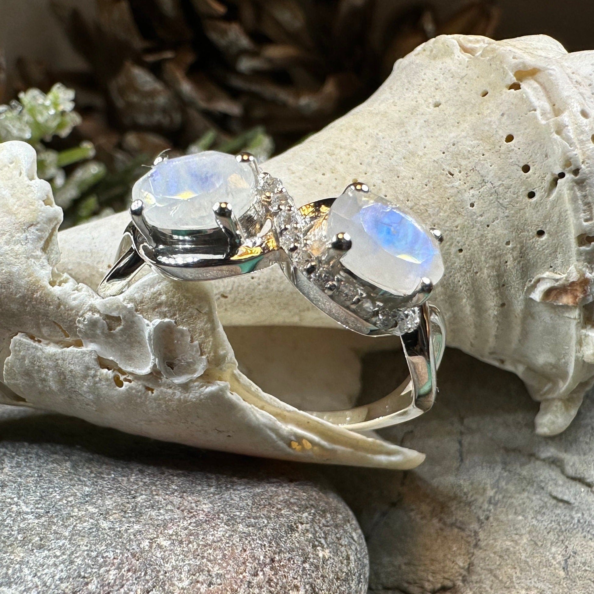 Moonstone Infinity Promise Ring